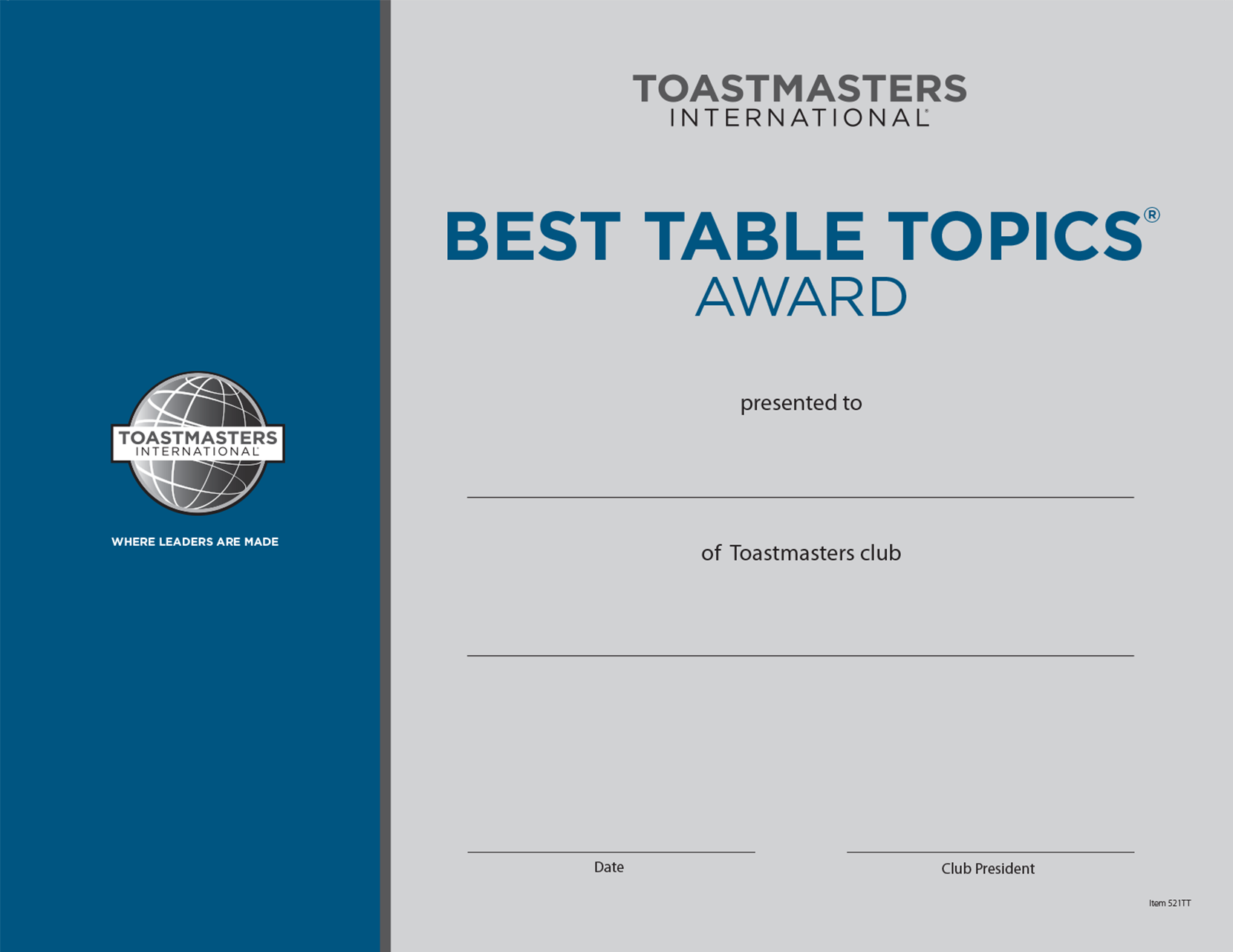 Best Templates Toastmasters Certificate Of Participation Template