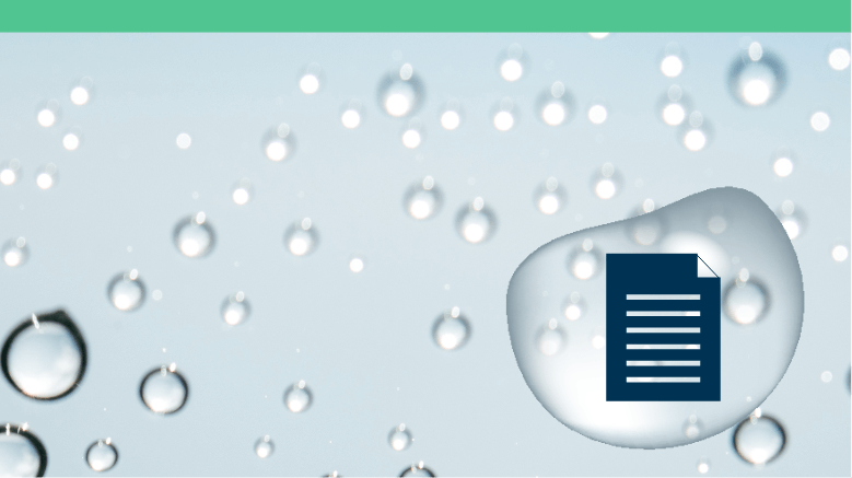 Resume icon floating in water bubble
