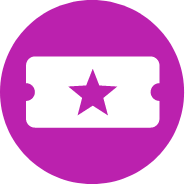 Ticket icon with a star