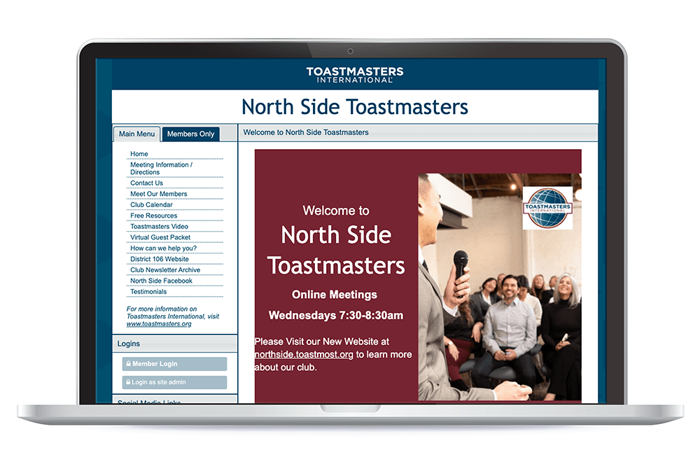 North Side Toastmasters Club website