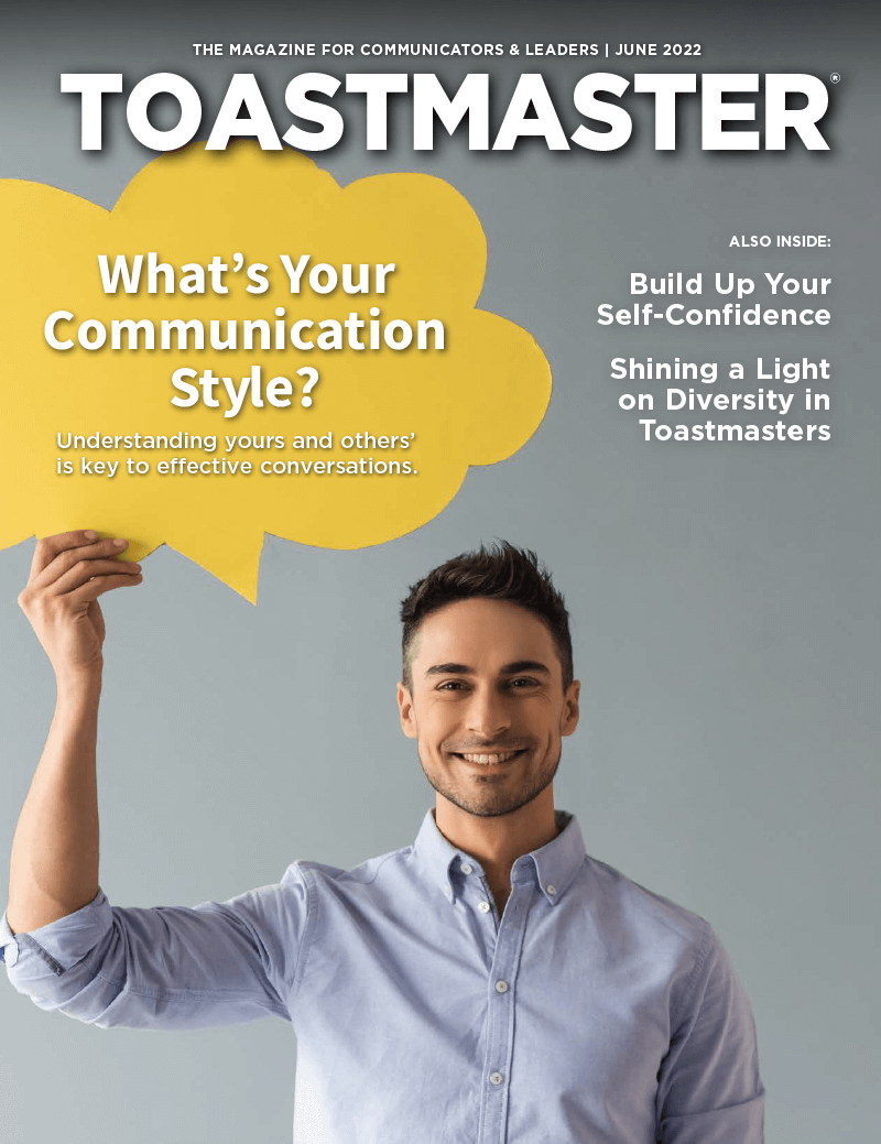 June 2022 cover of Toastmaster magazine